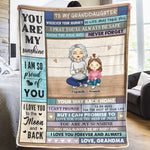 Custom Name Mother Daughter Gifts for Daughter - Personalized Blanket