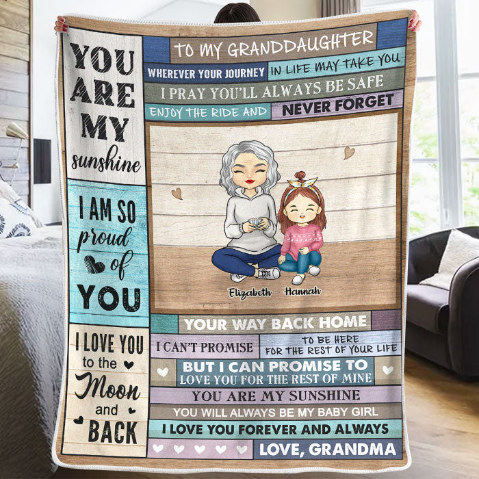 Custom Name Mother Daughter Gifts for Daughter - Personalized Blanket