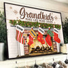 Our Greatest Blessings Call Us Grandma & Grandpa - Personalized Horizontal Poster