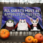 Custom Name Halloween Cat Gifts for Cat Lovers - Personalized Doormat