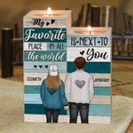 Custom Name Couple Love Gifts - Personalized Color Candle Holder