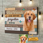 Custom Photo Best Friends Are Never Forgotten Memorial Decor - Personalized Canvas