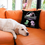 Custom Name Dinosaur Fatherhood Gifts for Dad - Personalized Pillow