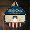 Welcome To 'Meowica - Funny Personalized Cat Door Sign