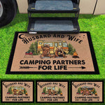Custom Name Camping Couple Gifts - Personalized Doormat