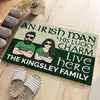 An Irish Man & His Lucky Charm Live Here - Gift For Couples, Husband Wife, St. Patrick's Day - Personalized Decorative Mat