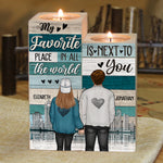 Custom Name Romantic Couple Gifts - Personalized Color Candle Holder