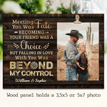 Custom Photo Love Gifts for Couples - Personalized Wooden Frame