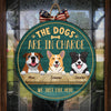 The Dogs Are In Charge - Funny Personalized Dog Door Sign