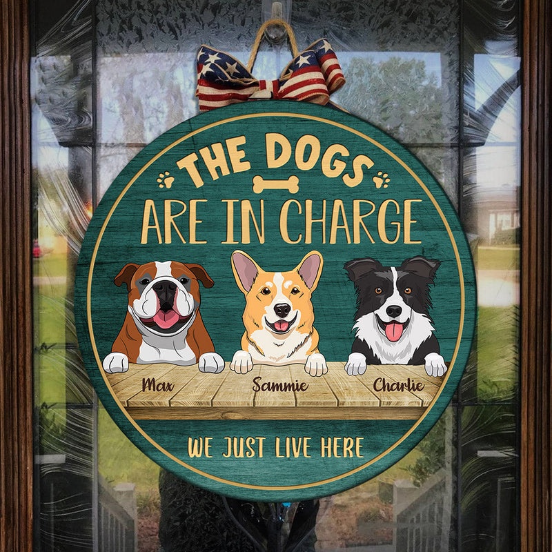 Custom Dog Name Funny Gifts for Dog Lovers - Personalized Wood Sign
