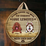 Custom Name Funny Dog Lover Gifts - Personalized Wood Sign