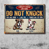 Do Not Knock - Crazy Dogs Live Here - Funny Personalized Dog Metal Sign