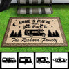 Making Memories One Campsite - Personalized Decorative Mat - Gift For Camping Lovers