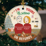 Custom Name Christmas Gifts for Couples - Personalized Ornament