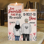 Custom Name Romantic Couple Gifts - Personalized Color Candle Holder