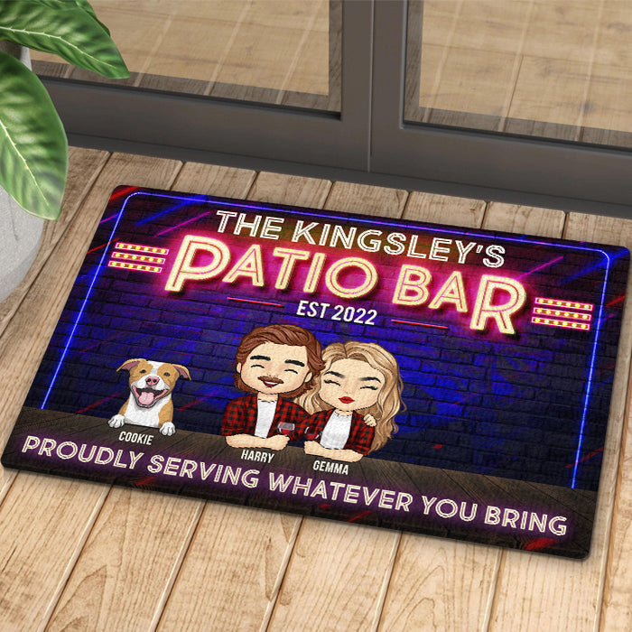 Custom Family Name Home Bar Gifts for Dog Lovers - Personalized Doormat