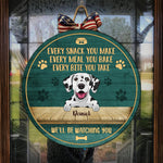 Custom Dog Name Watching Dogs Decor - Personalized Wood Sign