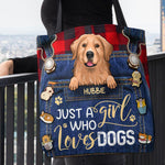 Just a girl who loves dog - Personalized Tote Bag