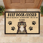 Custom Name Funny Cat Gifts for Cat Lovers - Personalized Doormat