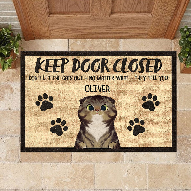 Don't Let The Cats Out - Funny Personalized Cat Decorative Mat (WW)