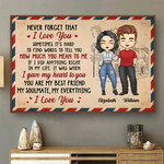 Custom Name Romantic Couple Love Gifts - Personalized Poster