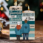 Custom Name Couple Love Gifts - Personalized Color Candle Holder