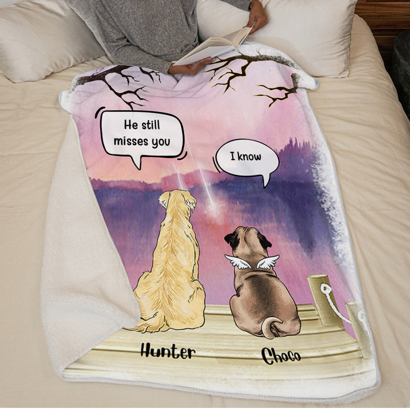 Custom Pet Memorial Name Gifts for Dog Lovers - Personalized Blanket