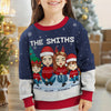 Christmas Is A Time For Family Kid - Family Personalized Custom Ugly Sweatshirt - Unisex Wool Jumper - Christmas Gift For Family Members