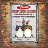 Please Keep Door Closed - Funny Personalized Cat Metal Sign