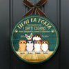 Tieni La Porta Chiusa - Divertente Cartello Personalizzato Per La Porta Del Gatto, Funny Personalized Cat Door Sign Italian