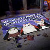 All Guests Must Be Approved By Our Cats - Cats Halloween - Personalized Decorative Mat