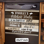 Custom Name Kitchen Rules Family Gifts - Personalized Dishwasher Cover
