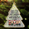 Nicht Nur Freunde, Eher Eine Kleine Bande - German Personalized Custom Christmas Tree Shaped Acrylic Christmas Ornament - Gift For Bestie, Best Friend, Sister, Birthday Gift For Bestie And Friend, Christmas Gift