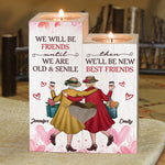Custom Name Funny Best Friend Gifts - Personalized Color Candle Holder