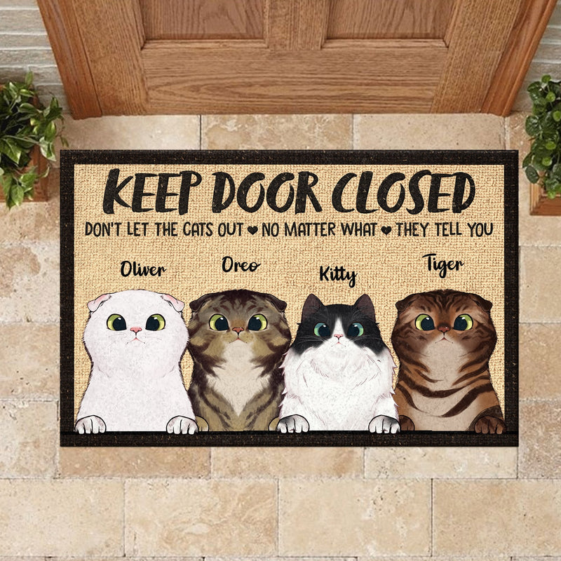Custom Name Funny Cat Gifts for Cat Lovers - Personalized Doormat