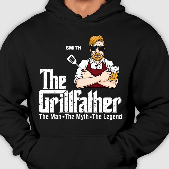 The Grillfather - Gift For Dad - Personalized Unisex T-Shirt
