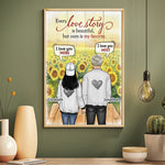 Custom Name Love Story Gifts for Couples - Personalized Poster