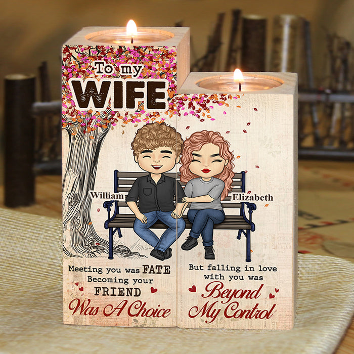 Custom Name Romantic Gifts for Wife - Personalized Color Candle Holder