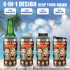 Family Travels Together Stays Together - Personalized Can Cooler - Gift For Couples, Husband Wife