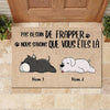 Tous les visiteurs doivent être approuvés par notre chien French - Funny Personalized Dog Decorative Mat