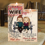 Custom Name Romantic Wife Gifts - Personalized Color Candle Holder
