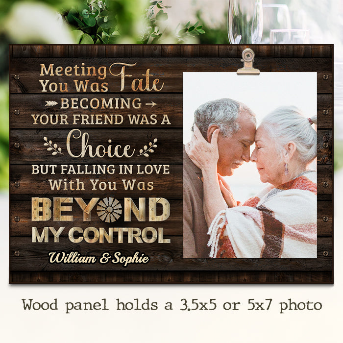 Custom Photo Love Gifts for Couples - Personalized Wooden Frame