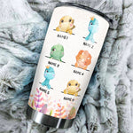 Custom Name Dinosaur Motherhood Gifts for Mom - Personalized Tumbler