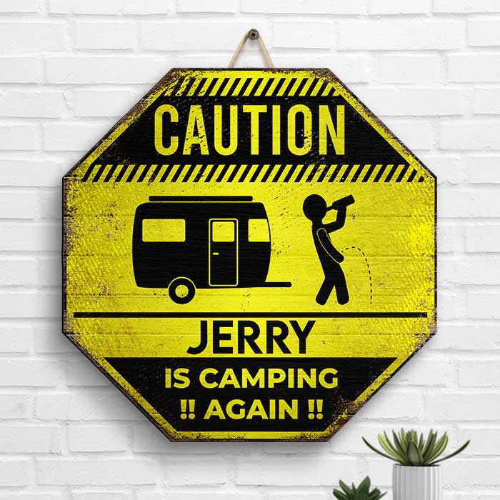 Custom Name Camping Gifts for Couples - Personalized Wood Sign