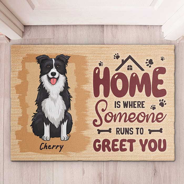 Custom Pet Name Dog Lover Home Decor - Personalized Doormat