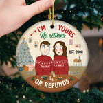 Custom Name Christmas Gifts for Couples - Personalized Ornament