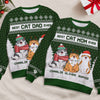 Merry Christmas Best Cat Mom Cat Dad - Cat Personalized Custom Ugly Sweatshirt - Unisex Wool Jumper - Christmas Gift For Pet Owners, Pet Lovers