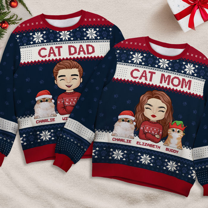 Life Is Better With Cats - Cat Personalized Custom Ugly Sweatshirt - Unisex Wool Jumper - Christmas Gift For Pet Owners, Pet Lovers