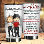 Custom Name Anniversary Gifts for Wife - Personalized Tumbler