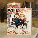 Custom Name Romantic Gifts for Wife - Personalized Color Candle Holder